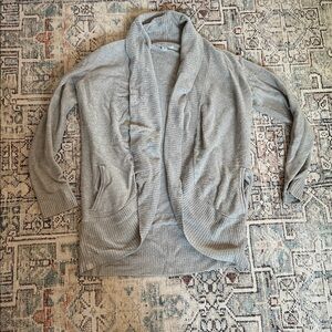 Barefoot Dreams Cozy Chic Lite gray Open Cardigan- Medium